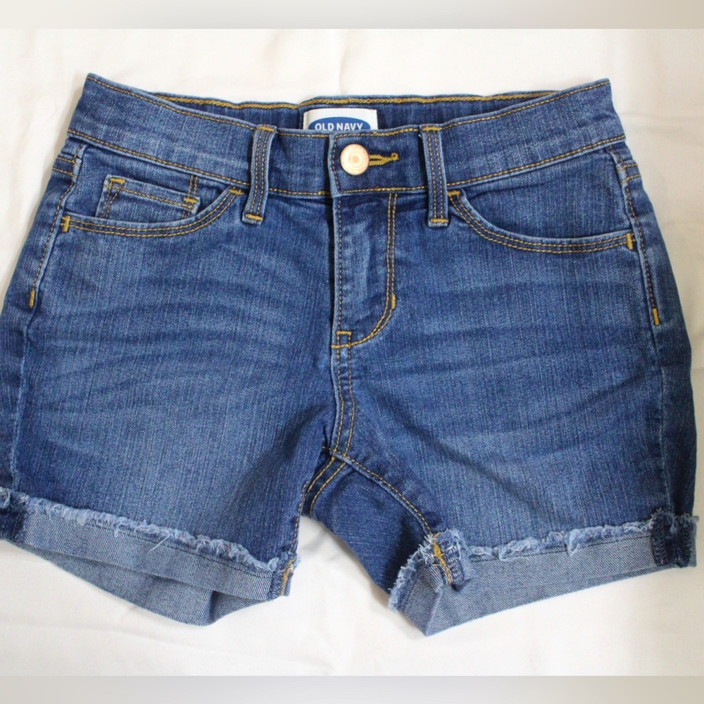 old navy Girls denim jean shorts size 8